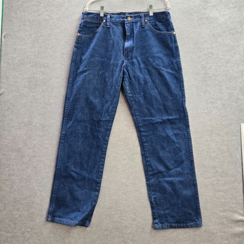 Wrangler Men Jeans‎ 34x30 Blue Denim Original Fit Cowboy Cut Straight Pockets